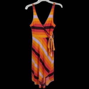 Nwt Express Striped Wrap Dress